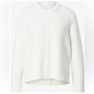 Abercrombie & Fitch Cream Crew Neck Sweater Size L Cotton Blend Stretch Cozy